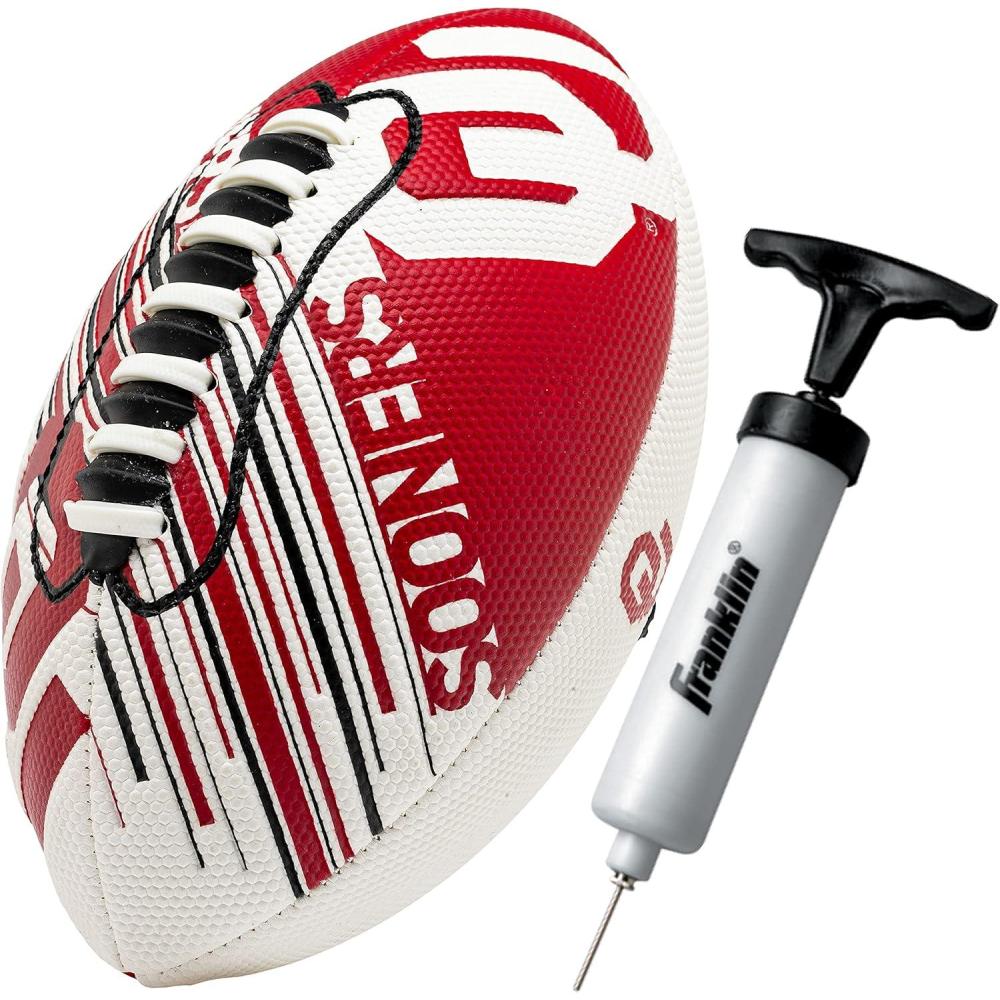 image:imageFranklin Sports NCAA Football  Youth Mini Football  85 SPACELACE Easy Grip Texture  Perfect for KidsOklahoma Sooners