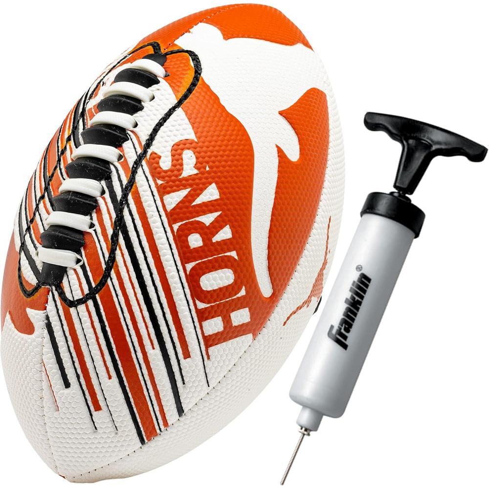 image:imageFranklin Sports NCAA Football Youth Mini Football 85 SPACELACE Easy Grip Texture Perfect for KidsTexas Longhorns
