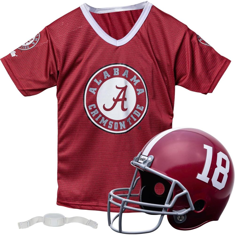 image:imageFranklin Sports NCAA Kids College Football Helmet Jersey Sets NCAA Team Youth Football Helmet Uniform Costume SetAlabama Crimson Tide