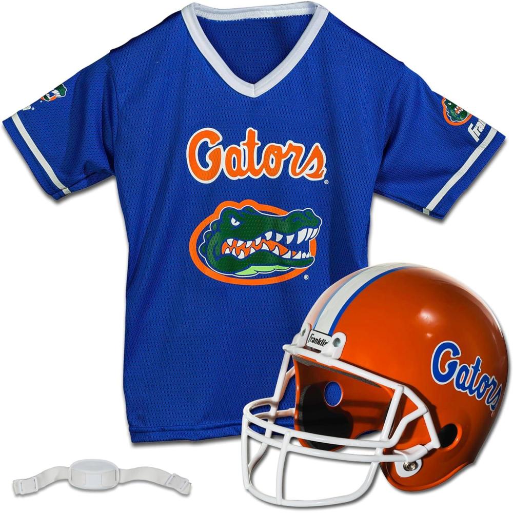 image:imageFranklin Sports NCAA Kids College Football Helmet Jersey Sets NCAA Team Youth Football Helmet Uniform Costume SetFlorida Gators