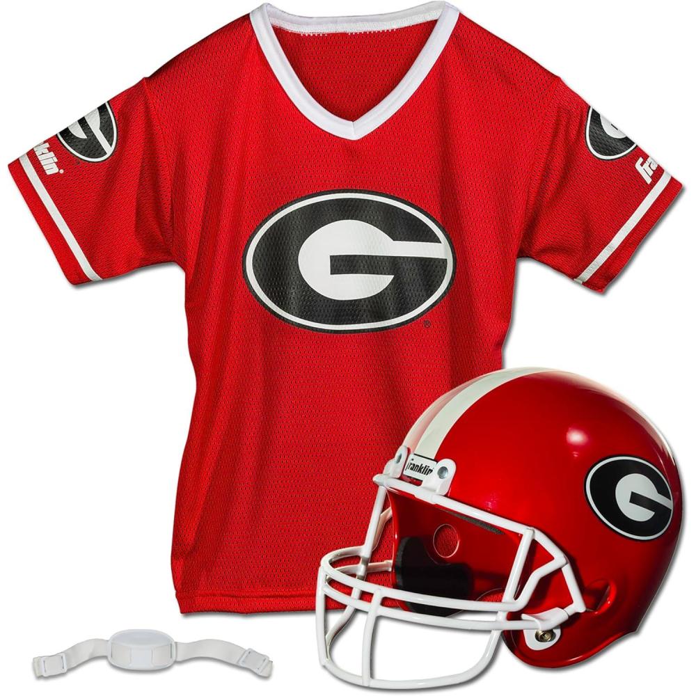 image:imageFranklin Sports NCAA Kids College Football Helmet Jersey Sets NCAA Team Youth Football Helmet Uniform Costume SetGeorgia Bulldogs
