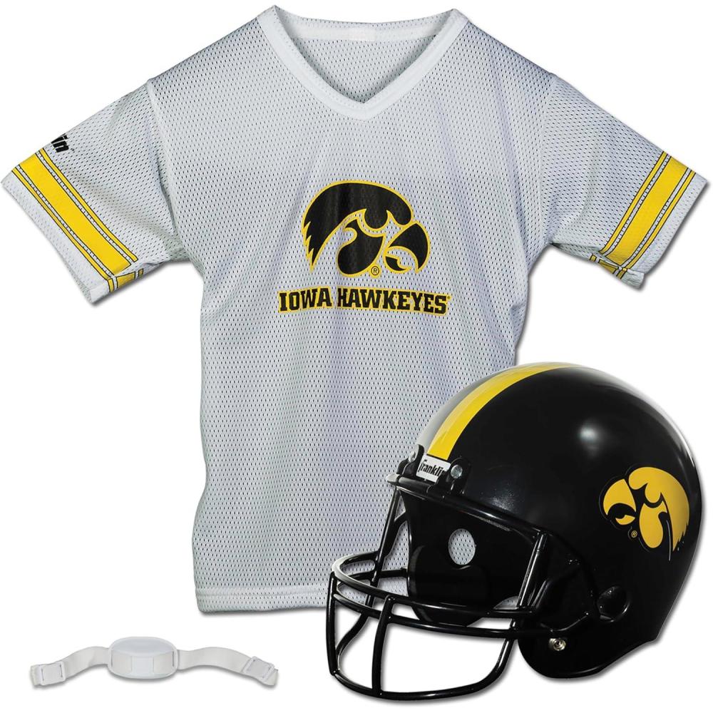 image:imageFranklin Sports NCAA Kids College Football Helmet Jersey Sets NCAA Team Youth Football Helmet Uniform Costume SetIowa Hawkeyes