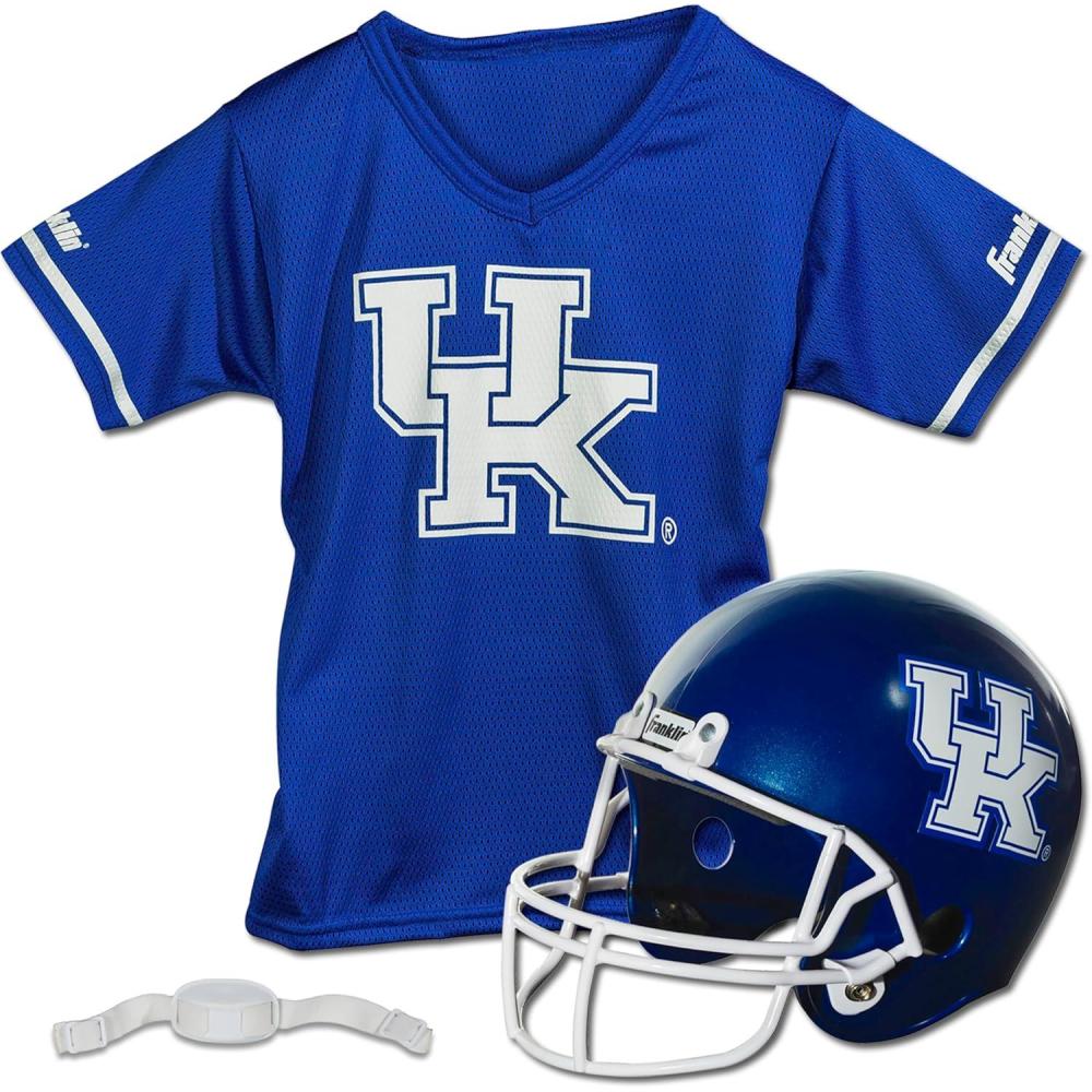 image:imageFranklin Sports NCAA Kids College Football Helmet Jersey Sets NCAA Team Youth Football Helmet Uniform Costume SetKentucky Wildcats