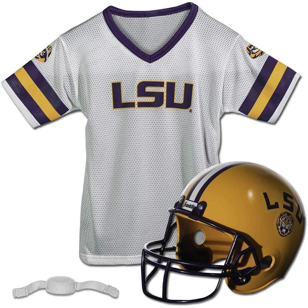 image:imageFranklin Sports NCAA Kids College Football Helmet Jersey Sets NCAA Team Youth Football Helmet Uniform Costume SetLSU Tigers