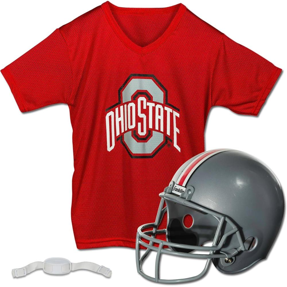 image:imageFranklin Sports NCAA Kids College Football Helmet Jersey Sets NCAA Team Youth Football Helmet Uniform Costume SetOhio State Buckeyes