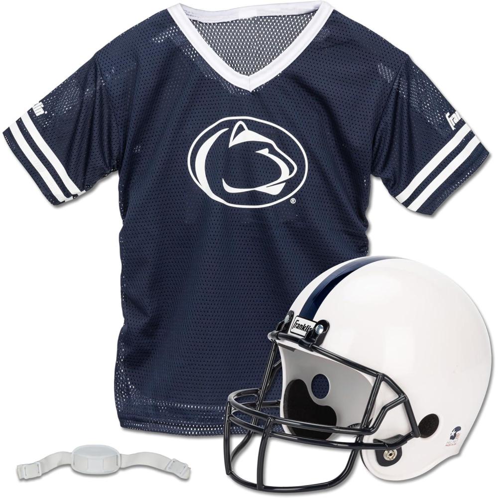 image:imageFranklin Sports NCAA Kids College Football Helmet Jersey Sets NCAA Team Youth Football Helmet Uniform Costume SetPenn State
