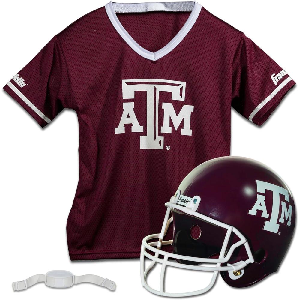 image:imageFranklin Sports NCAA Kids College Football Helmet Jersey Sets NCAA Team Youth Football Helmet Uniform Costume SetTexas AM Aggies