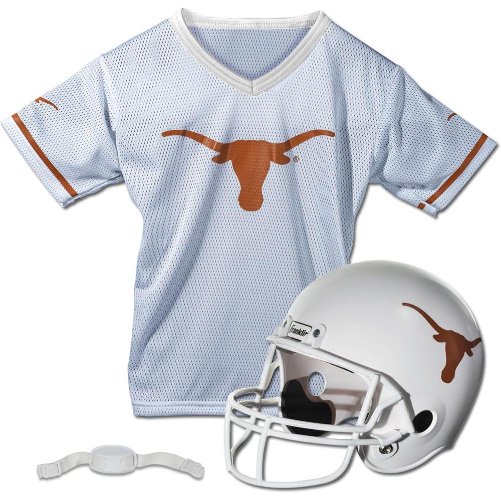 image:imageFranklin Sports NCAA Kids College Football Helmet  Jersey Sets  NCAA Team Youth Football Helmet  Uniform Costume SetTexas Longhorns