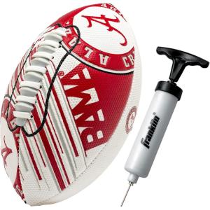 Franklin Sports NCAA Football – Youth Mini Football – 8.5″ SPACELACE Easy Grip Texture – Perfect for Kids(Alabama Crimson Tide)