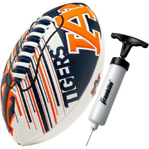 Franklin Sports NCAA Football – Youth Mini Football – 8.5″ SPACELACE Easy Grip Texture – Perfect for Kids(Auburn Tigers)