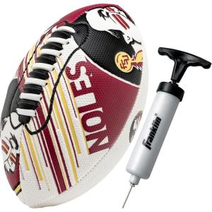 Franklin Sports NCAA Football – Youth Mini Football – 8.5″ SPACELACE Easy Grip Texture – Perfect for Kids(Florida State Seminoles)