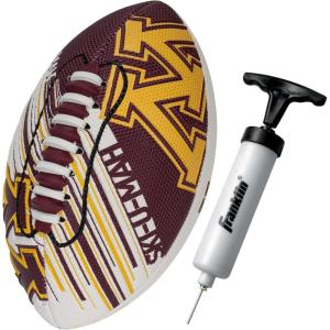 Franklin Sports NCAA Football – Youth Mini Football – 8.5″ SPACELACE Easy Grip Texture – Perfect for Kids(Minnesota Golden Gophers)