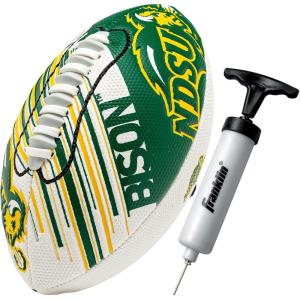 Franklin Sports NCAA Football – Youth Mini Football – 8.5″ SPACELACE Easy Grip Texture – Perfect for Kids(N. Dakota State Bison)