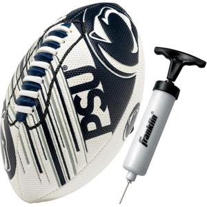Franklin Sports NCAA Football – Youth Mini Football – 8.5″ SPACELACE Easy Grip Texture – Perfect for Kids(Penn State Nittany Lions)