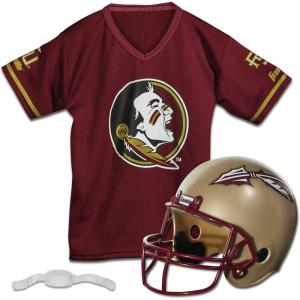 Franklin Sports NCAA Kids College Football Helmet + Jersey Sets – NCAA Team Youth Football Helmet + Uniform Costume Set(Florida State Seminoles)