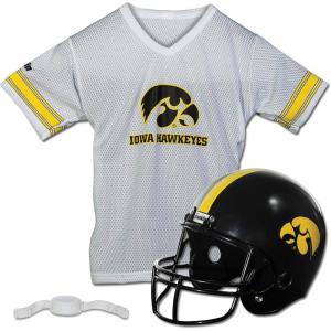 Franklin Sports NCAA Kids College Football Helmet + Jersey Sets – NCAA Team Youth Football Helmet + Uniform Costume Set(Iowa Hawkeyes)
