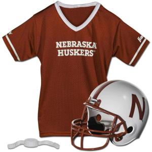 Franklin Sports NCAA Kids College Football Helmet + Jersey Sets – NCAA Team Youth Football Helmet + Uniform Costume Set(Nebraska Cornhuskers)