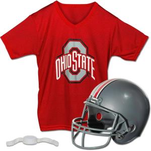 Franklin Sports NCAA Kids College Football Helmet + Jersey Sets – NCAA Team Youth Football Helmet + Uniform Costume Set(Ohio State Buckeyes)