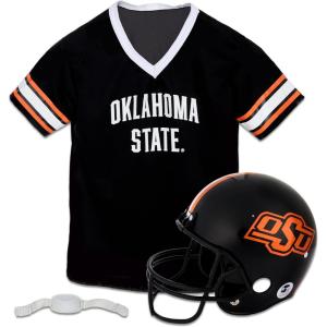 Franklin Sports NCAA Kids College Football Helmet + Jersey Sets – NCAA Team Youth Football Helmet + Uniform Costume Set(Oklahoma State Cowboys)