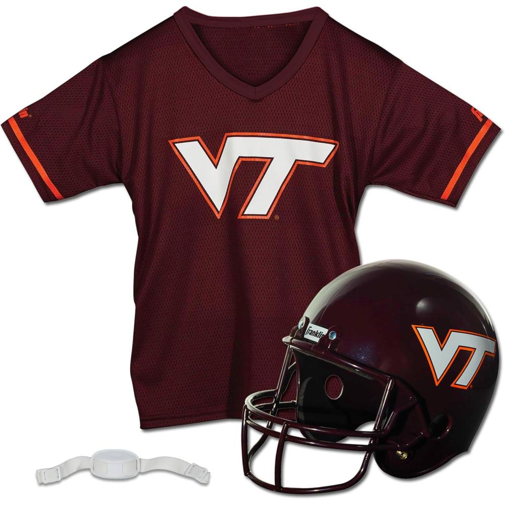 image:imageFranklin Sports NCAA Kids College Football Helmet  Jersey Sets  NCAA Team Youth Football Helmet  Uniform Costume SetVirginia Tech Hokies