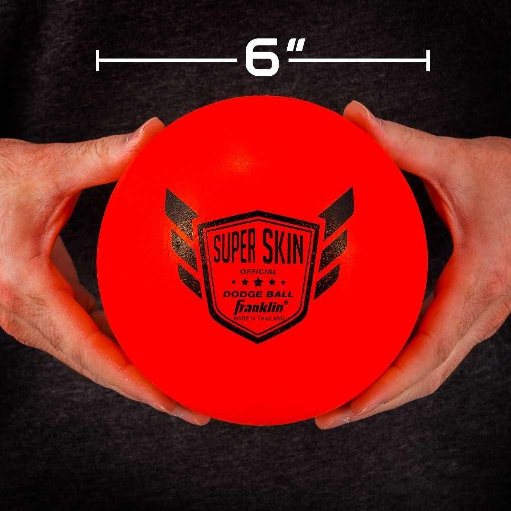image:imageFranklin Sports Dodgeball Ball Set SuperskinCoated Foam Balls for Playground Games Small Dodgeballs for Gymnasium Games EasyGrip Foam Balls Wont Shred or Tear for Hours of Fun6Inch