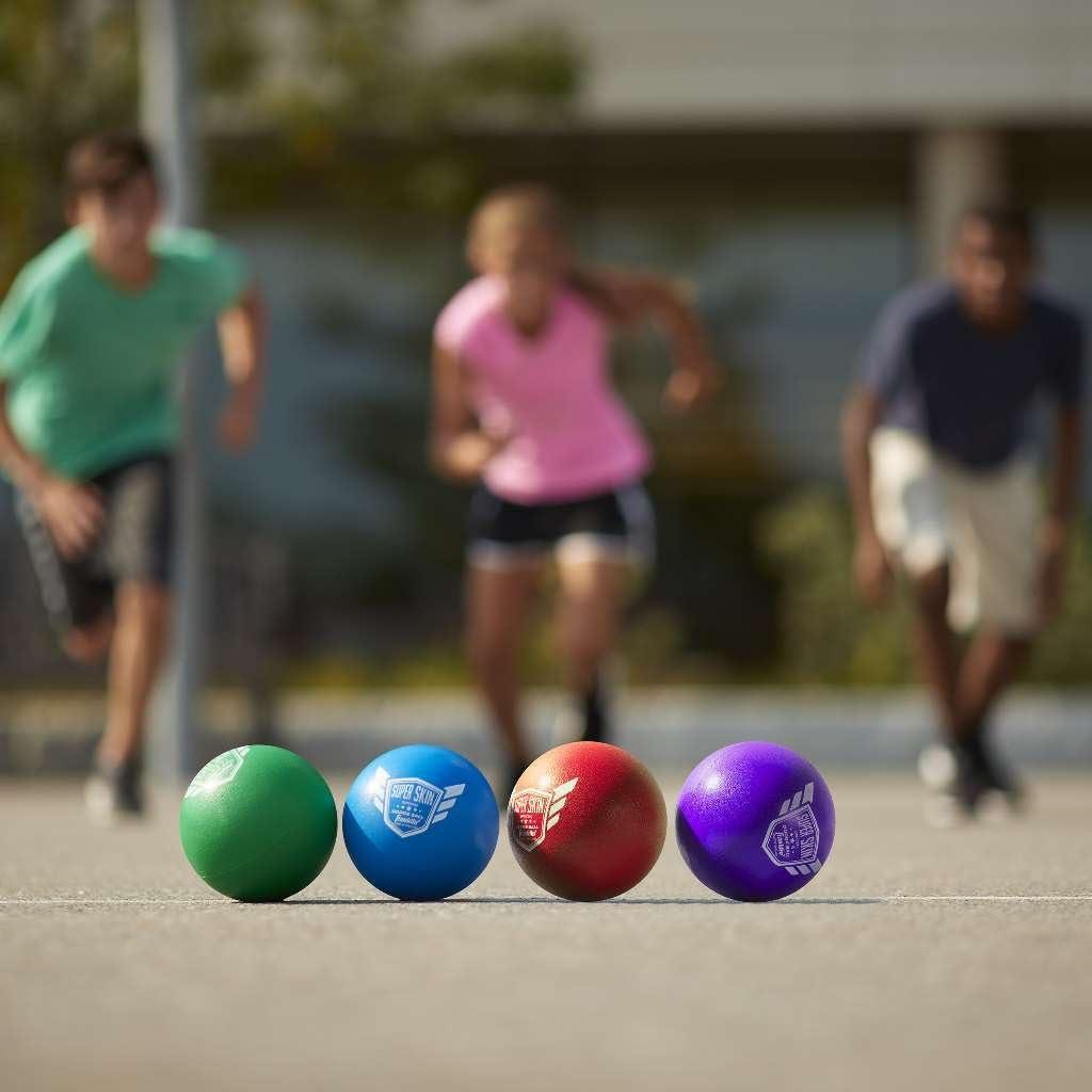 image:imageFranklin Sports Dodgeball Ball Set SuperskinCoated Foam Balls for Playground Games Small Dodgeballs for Gymnasium Games EasyGrip Foam Balls Wont Shred or Tear for Hours of Fun6Inch