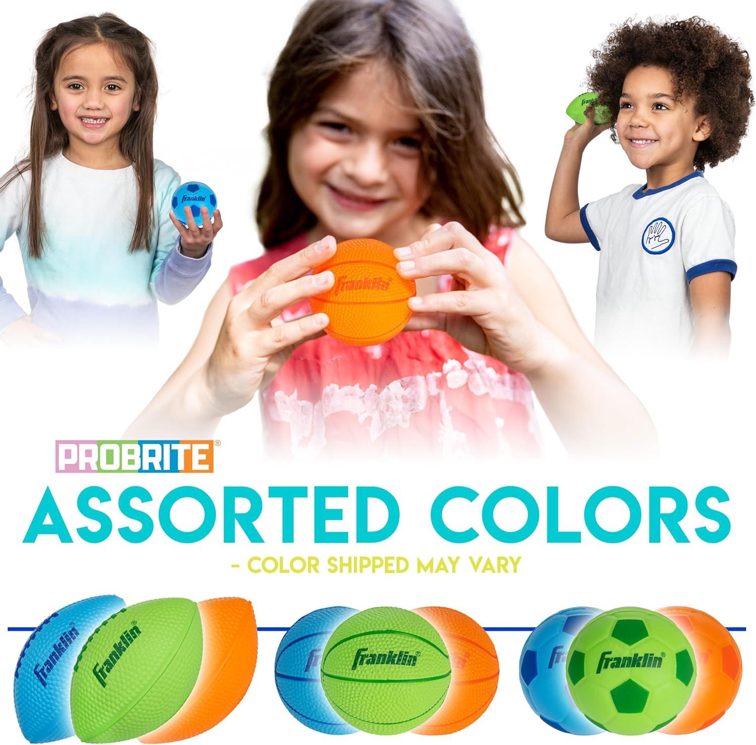 image:imageFranklin Sports Kids Foam Sports Balls Mini Foam Footballs Basketballs Soccer Balls for Kids Indoor Outdoor Soft Toy Equipment Perfect Backyard Practice Toys