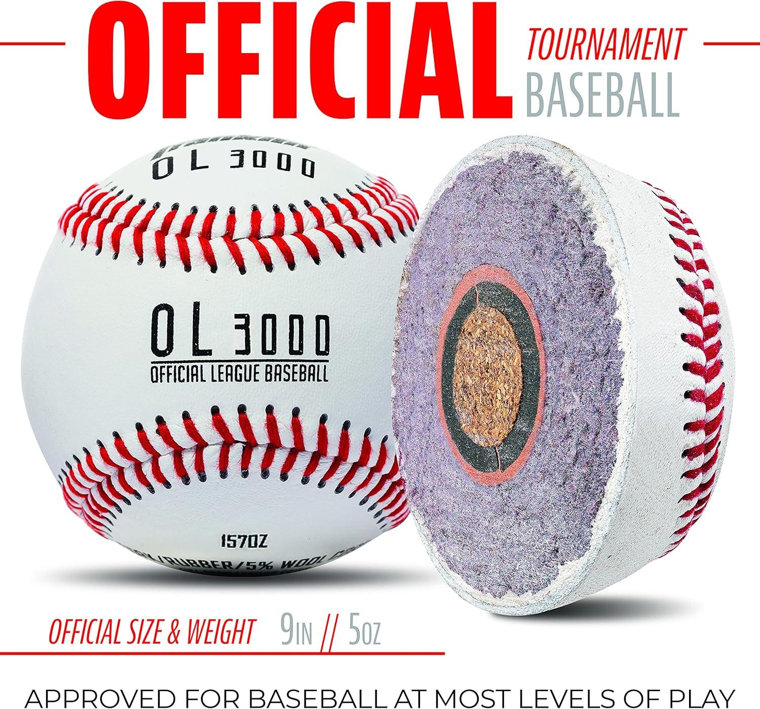 image:imageFranklin Sports Official Size Baseballs 9 Baseballs Official League Baseballs Great for Practice Training Official Size Weight 1 Pack
