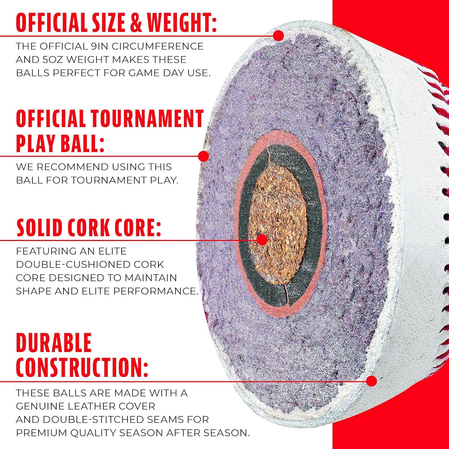 image:imageFranklin Sports Official Size Baseballs 9 Baseballs Official League Baseballs Great for Practice Training Official Size Weight 1 Pack