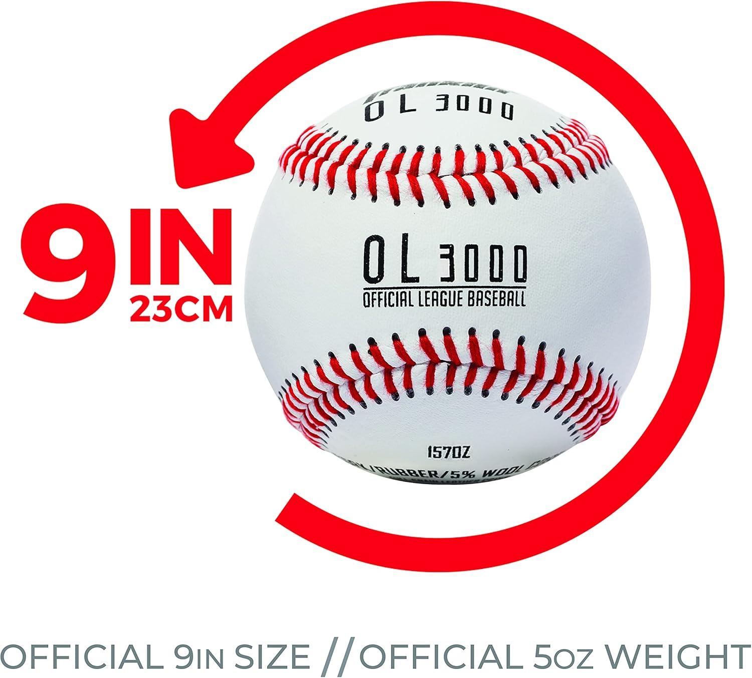 image:imageFranklin Sports Official Size Baseballs 9 Baseballs Official League Baseballs Great for Practice Training Official Size Weight 1 Pack