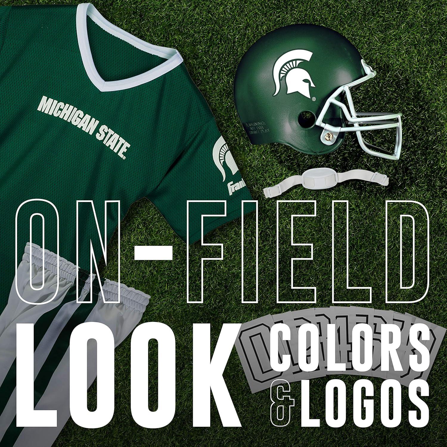image:imageFranklin Sports NCAA Kids Football Uniform Sets College Football Jersey Helmet Pants for Boys Girls NCAA OfficialMichigan State Spartans