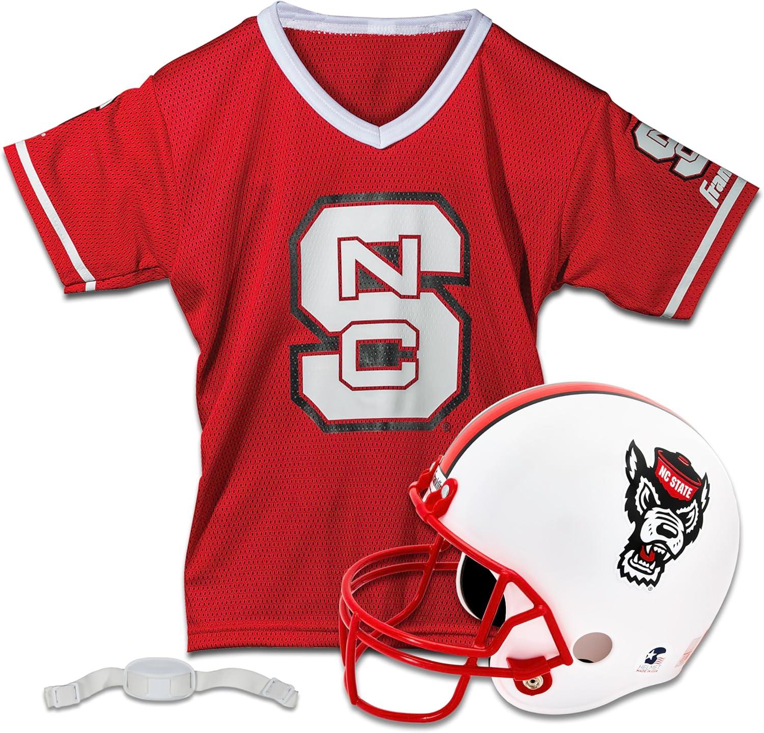 image:imageFranklin Sports NCAA Kids Football Uniform Sets College Football Jersey Helmet Pants for Boys Girls NCAA OfficialNorth Carolina State Wolfpack