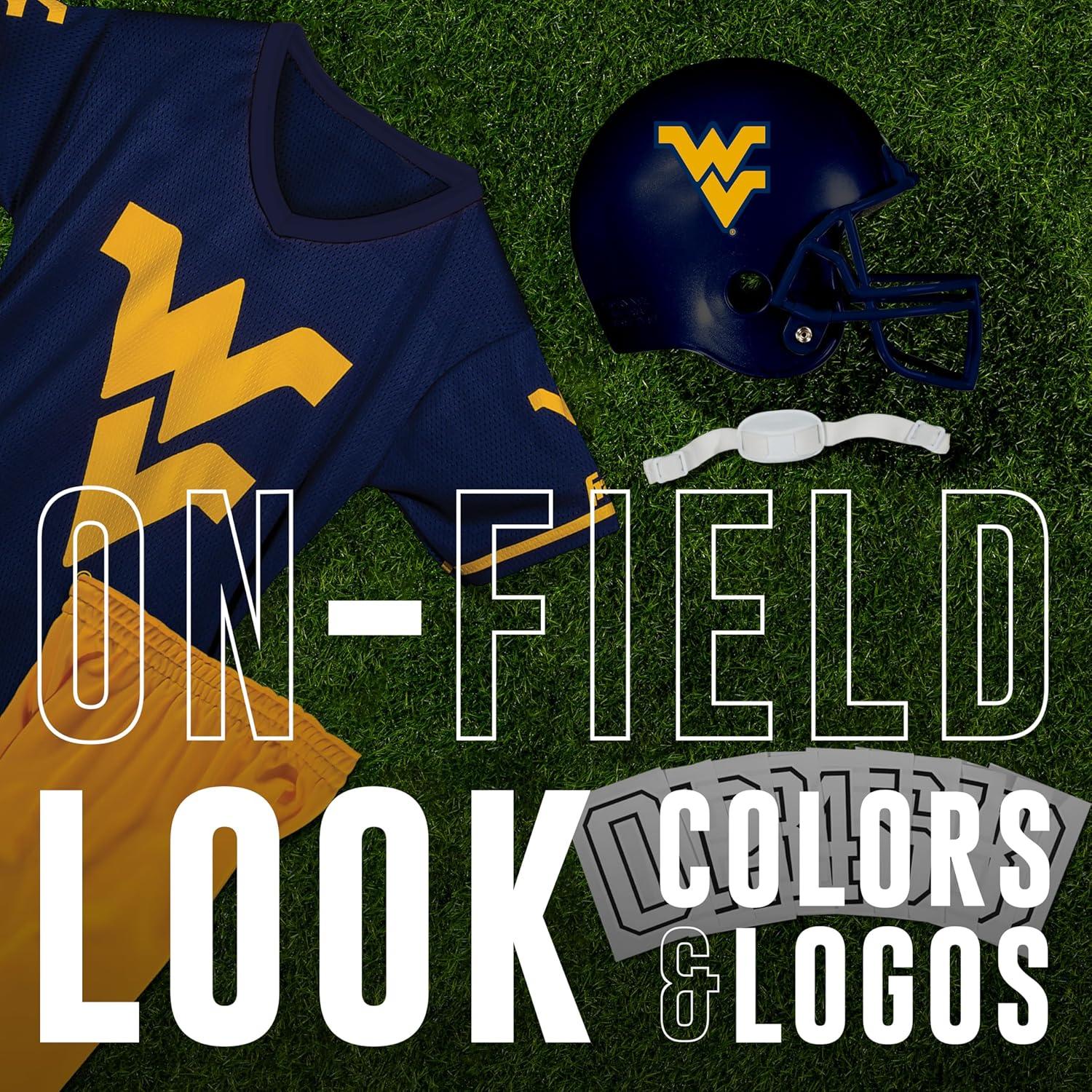 image:imageFranklin Sports NCAA Kids Football Uniform Sets College Football Jersey Helmet Pants for Boys Girls NCAA OfficialWest Virginia Mountaineers