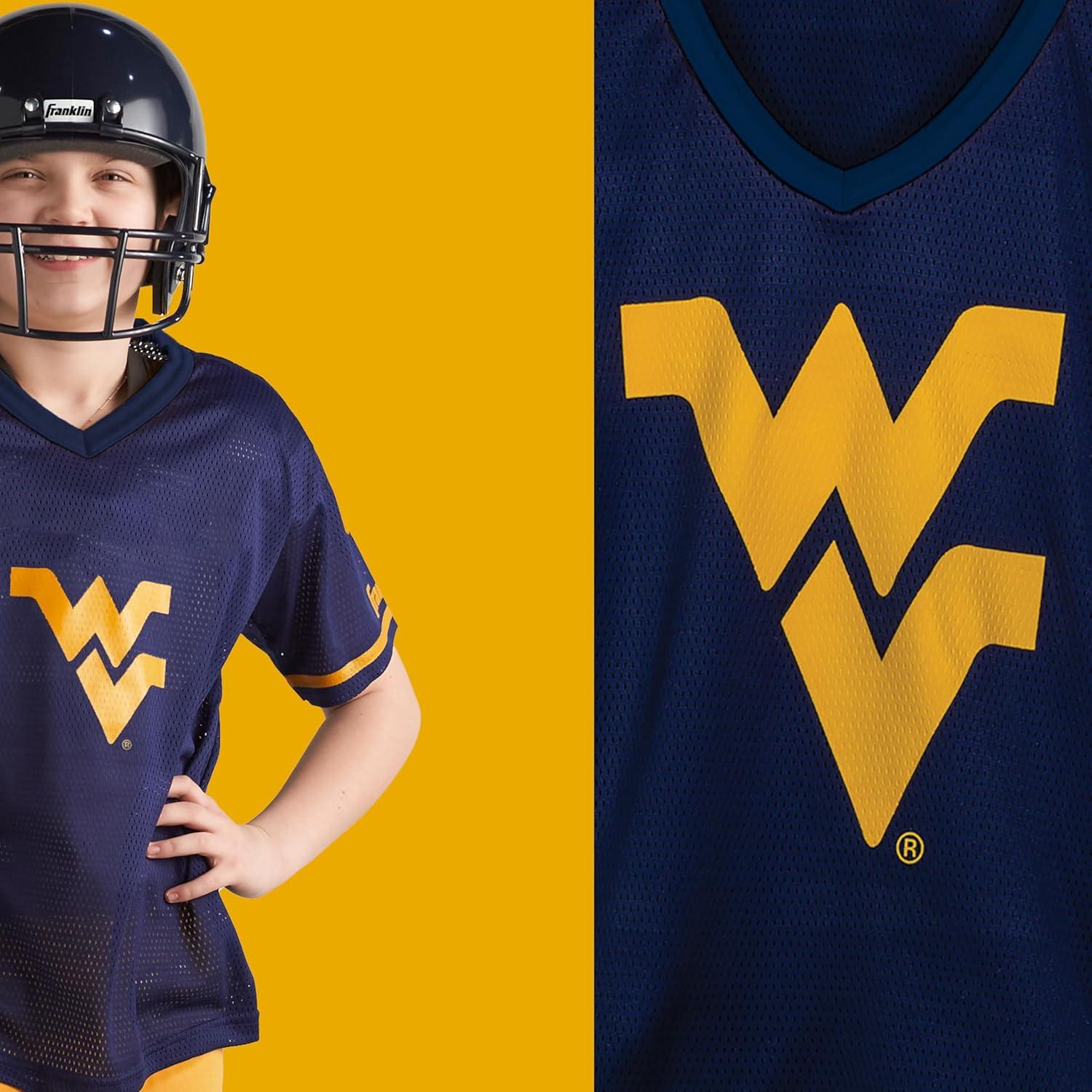 image:imageFranklin Sports NCAA Kids Football Uniform Sets College Football Jersey Helmet Pants for Boys Girls NCAA OfficialWest Virginia Mountaineers
