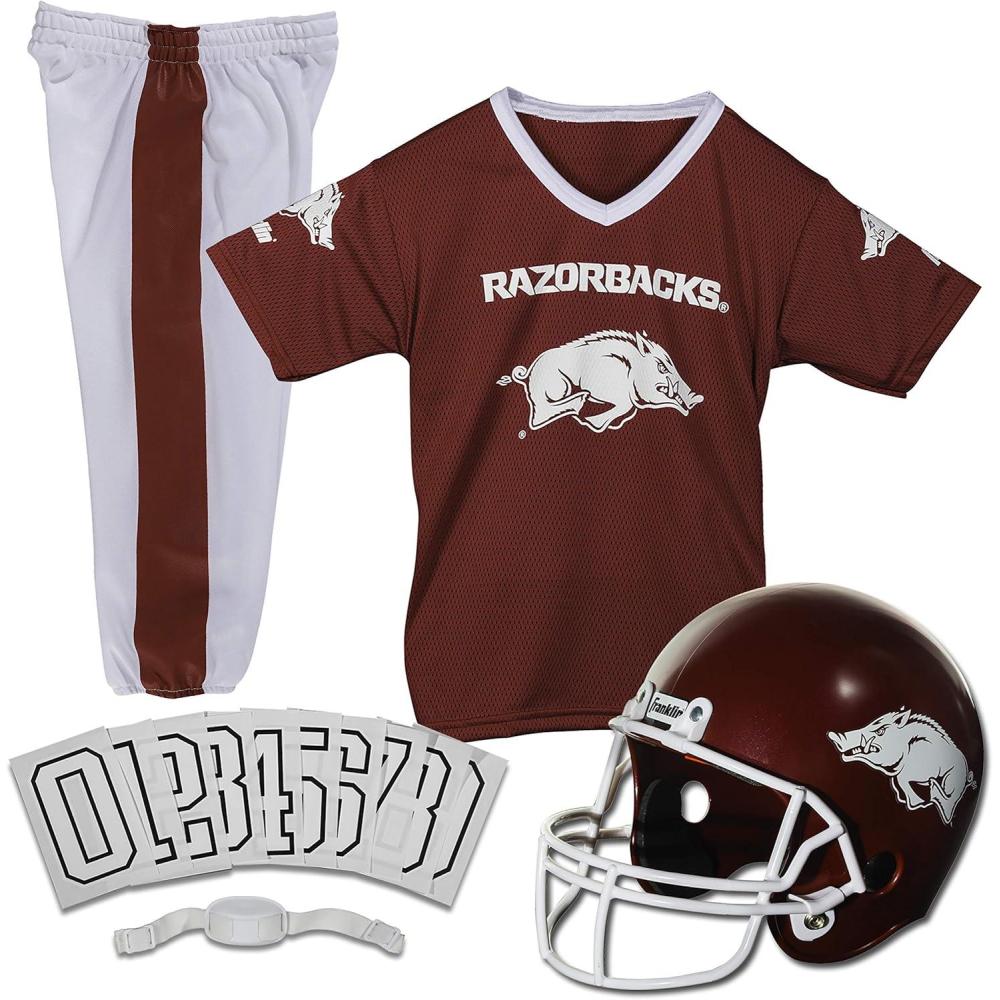 image:imageFranklin Sports NCAA Kids Football Uniform Sets College Football Jersey Helmet Pants for Boys Girls NCAA OfficialArkansas Razorbacks
