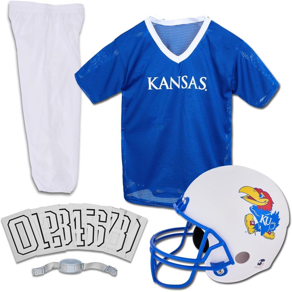 image:imageFranklin Sports NCAA Kids Football Uniform Sets College Football Jersey Helmet Pants for Boys Girls NCAA OfficialKansas Jayhawks