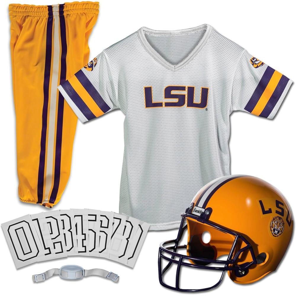 image:imageFranklin Sports NCAA Kids Football Uniform Sets College Football Jersey Helmet Pants for Boys Girls NCAA OfficialLSU Tigers