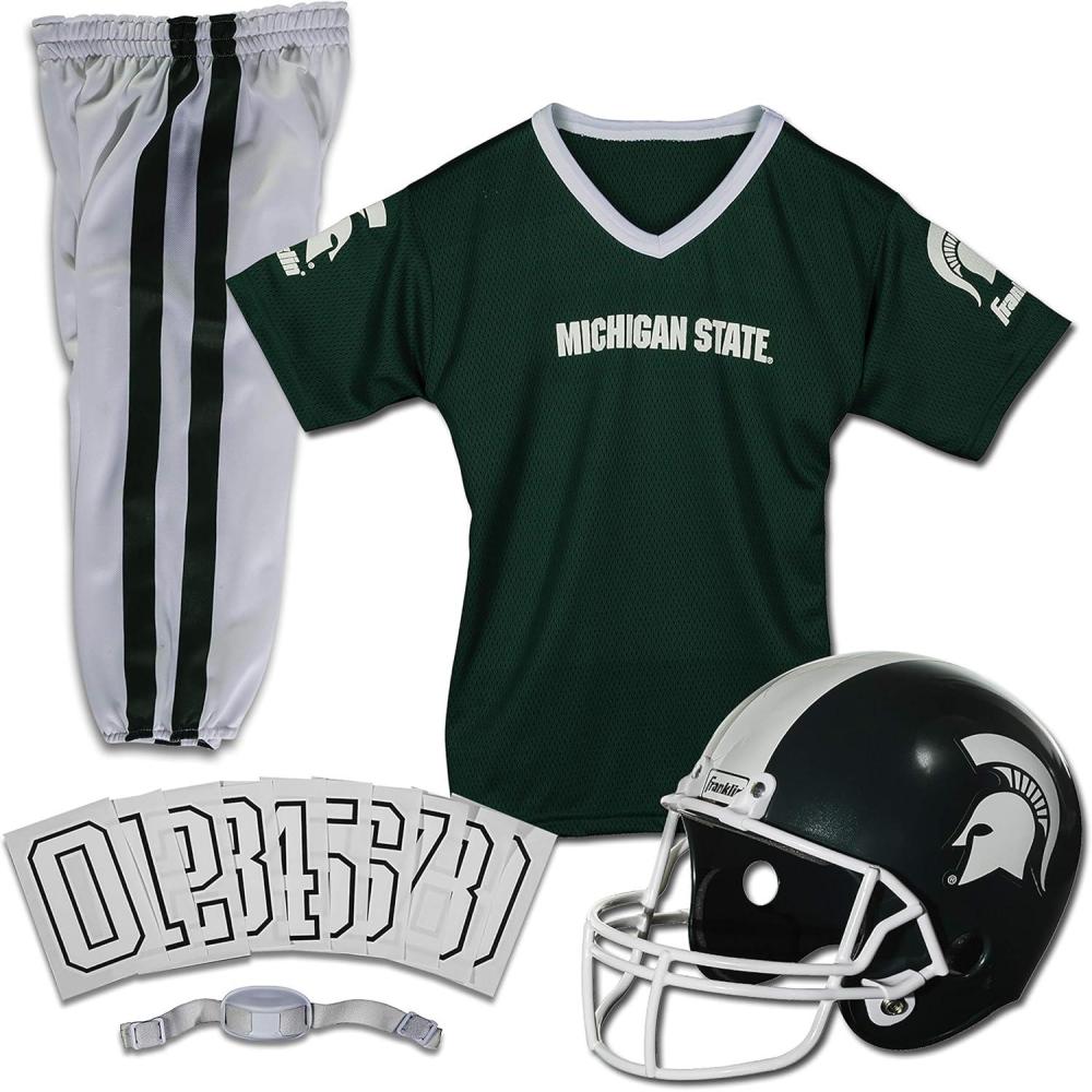 image:imageFranklin Sports NCAA Kids Football Uniform Sets College Football Jersey Helmet Pants for Boys Girls NCAA OfficialMichigan State Spartans