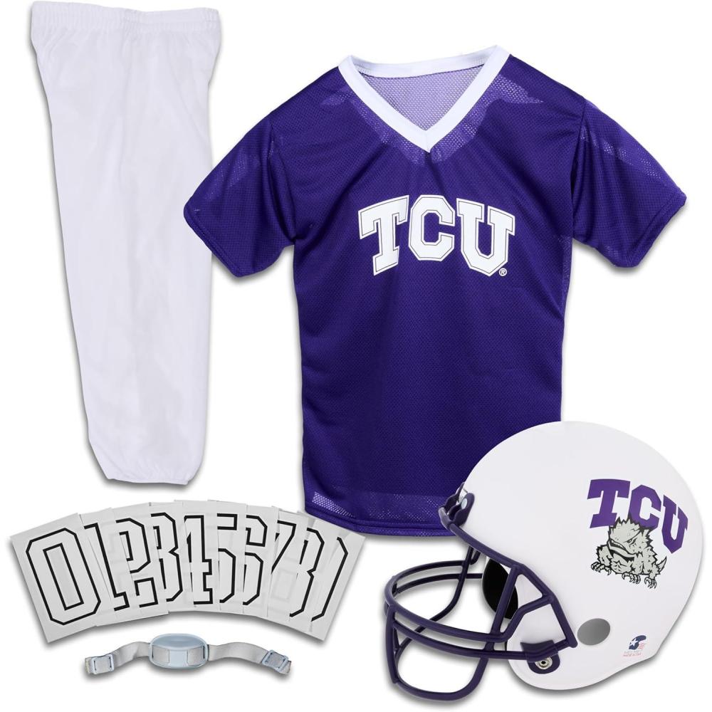 image:imageFranklin Sports NCAA Kids Football Uniform Sets College Football Jersey Helmet Pants for Boys Girls NCAA OfficialTCU Horned Frogs