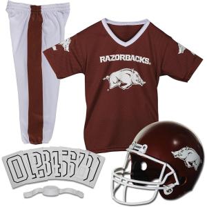 Franklin Sports NCAA Kids Football Uniform Sets – College Football Jersey, Helmet + Pants for Boys + Girls – NCAA Official(Arkansas Razorbacks)