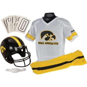 Franklin Sports NCAA Kids Football Uniform Sets – College Football Jersey, Helmet + Pants for Boys + Girls – NCAA Official(Iowa Hawkeyes)