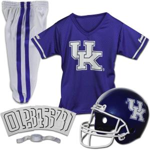 Franklin Sports NCAA Kids Football Uniform Sets – College Football Jersey, Helmet + Pants for Boys + Girls – NCAA Official(Kentucky Wildcats)
