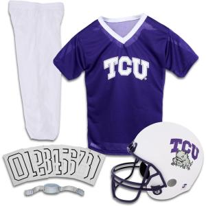 Franklin Sports NCAA Kids Football Uniform Sets – College Football Jersey, Helmet + Pants for Boys + Girls – NCAA Official(TCU Horned Frogs)