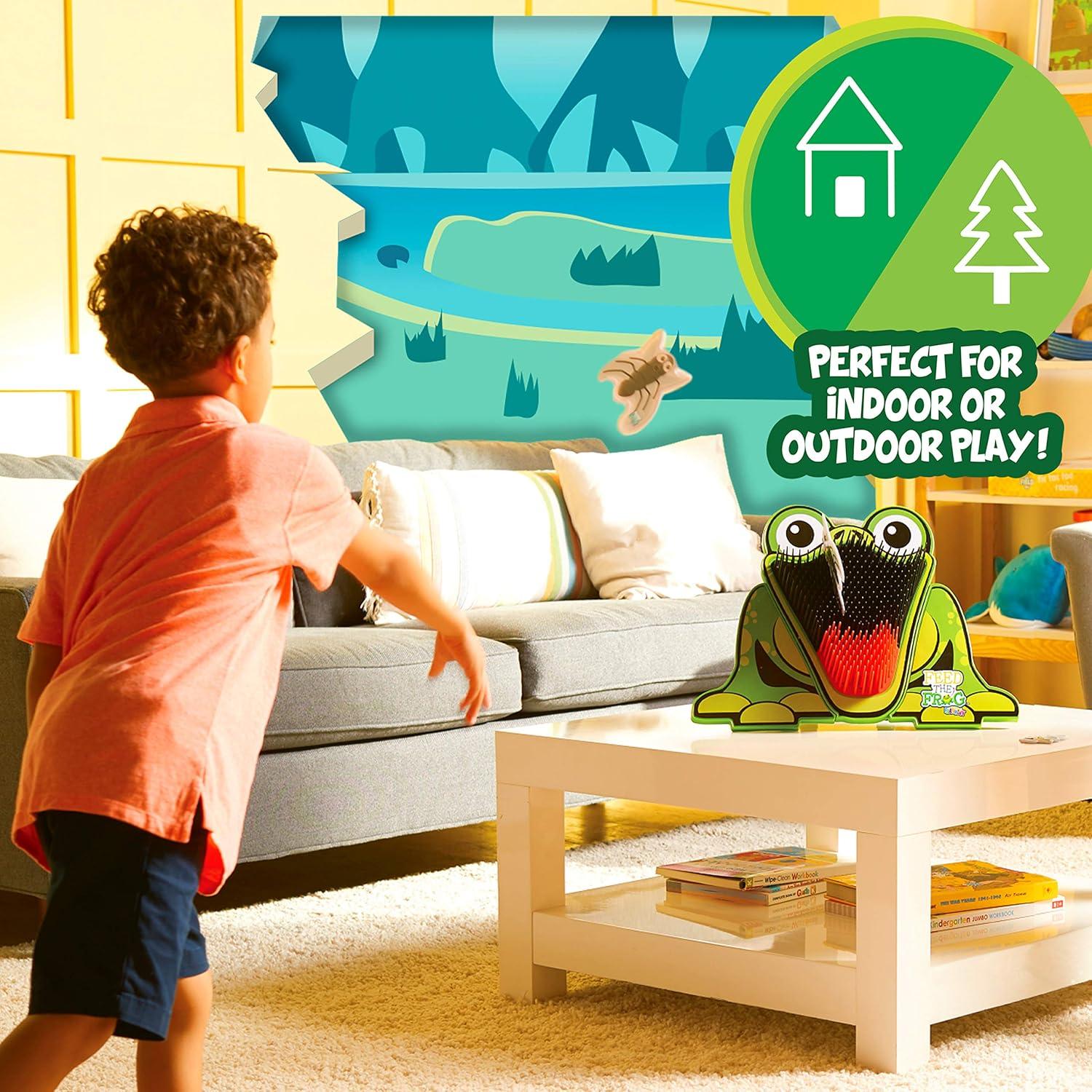 image:imageFranklin Feed The Frog Kids Target Game Fun Interactive Game for Indoor and Outdoor Play with Friends and Family Includes Frog Target 3 Flies and 1 Bee