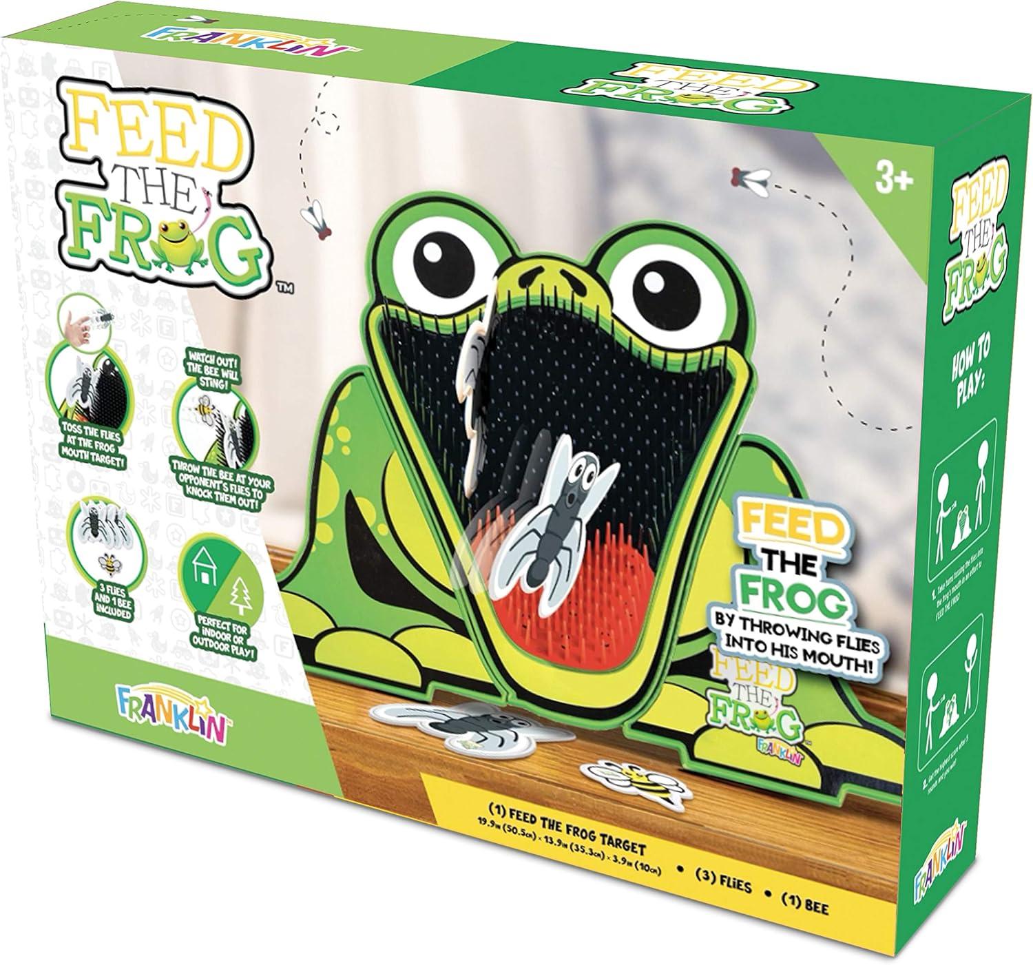 image:imageFranklin Feed The Frog Kids Target Game Fun Interactive Game for Indoor and Outdoor Play with Friends and Family Includes Frog Target 3 Flies and 1 Bee