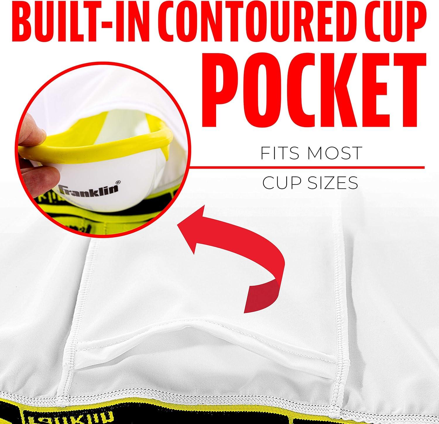 image:imageFranklin Sports Compression Sliding Shorts Adult Youth Baseball Compression Underwear with Cup PocketAdult Large