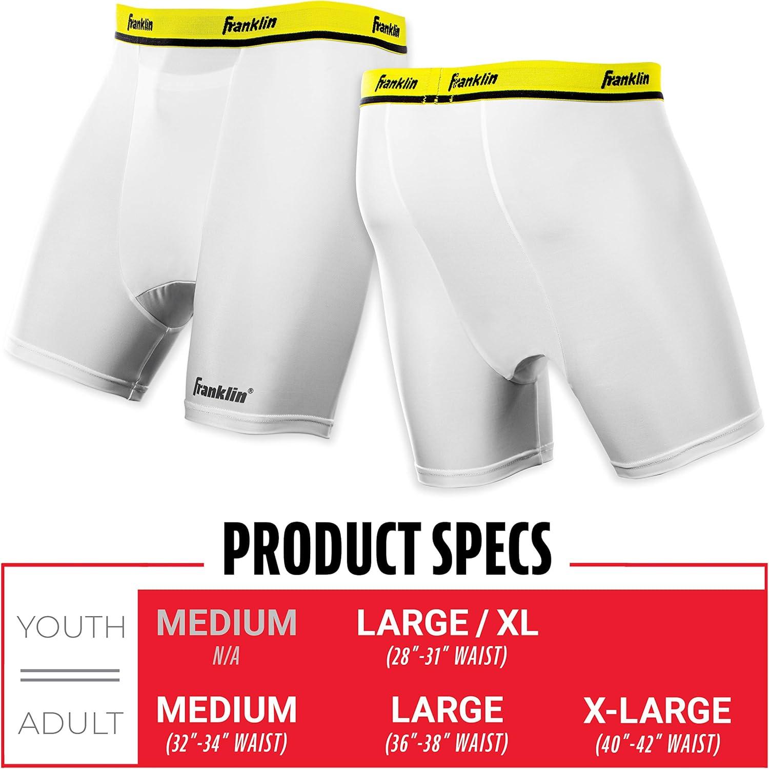 image:imageFranklin Sports Compression Sliding Shorts Adult Youth Baseball Compression Underwear with Cup PocketAdult Medium