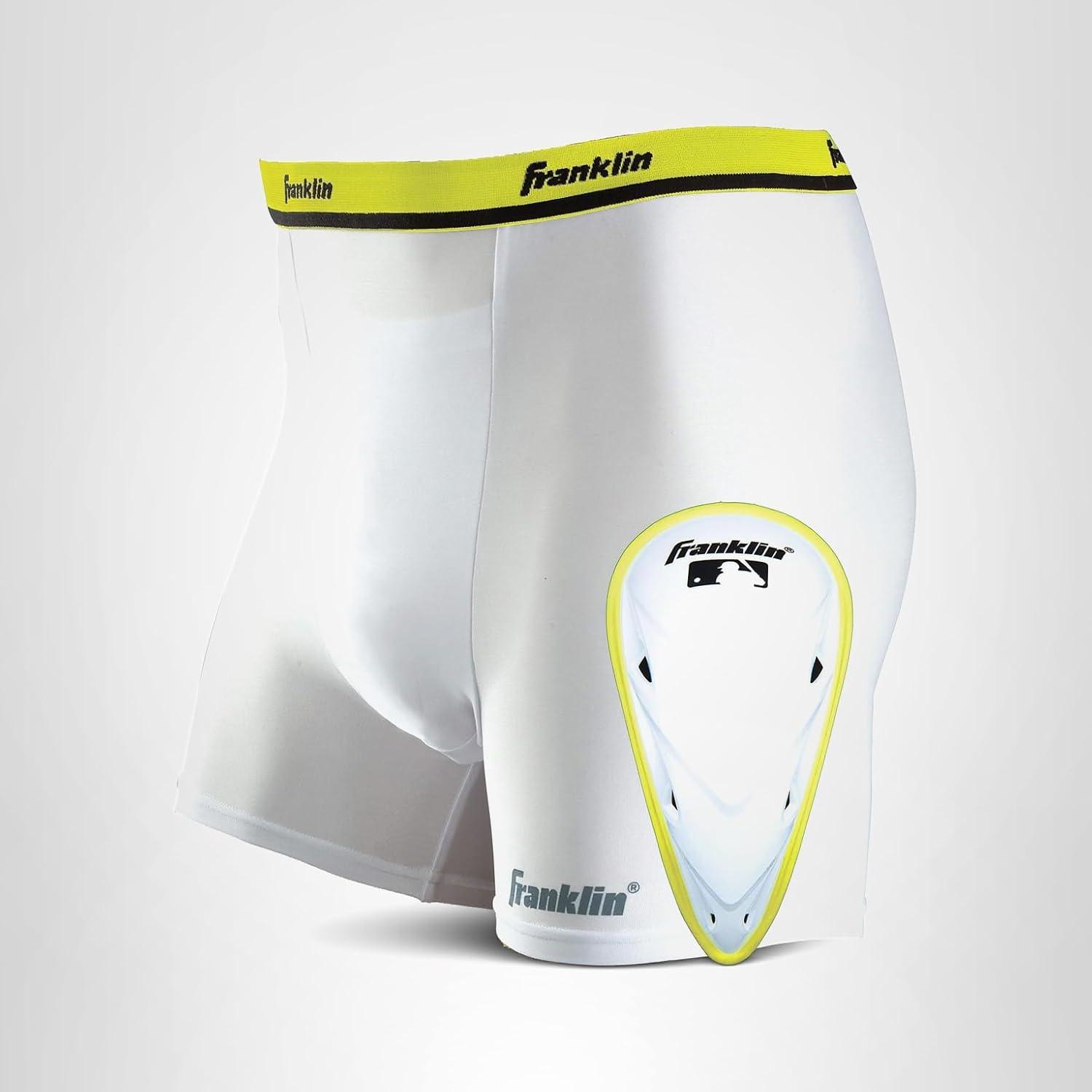 image:imageFranklin Sports Compression Sliding Shorts Adult Youth Baseball Compression Underwear with Cup PocketAdult Medium
