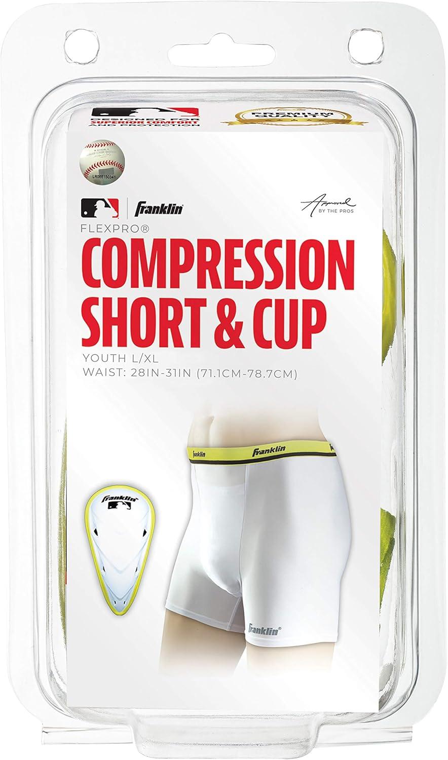 image:imageFranklin Sports Compression Sliding Shorts Adult Youth Baseball Compression Underwear with Cup PocketYouth LargeXL