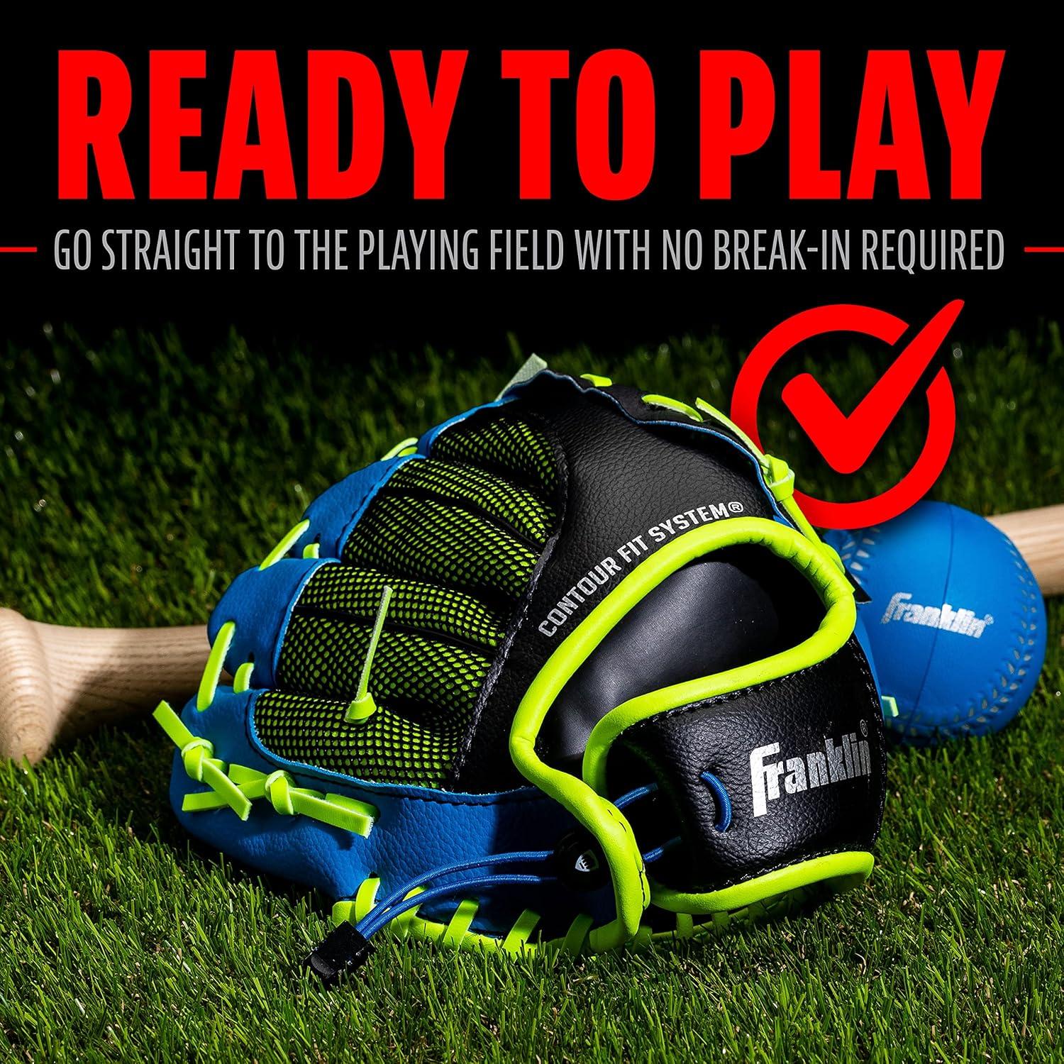 image:imageFranklin Sports Kids Baseball Glove NeoGrip Boys Girls Youth Tball Glove Teeball Baseball Softball MittBlue